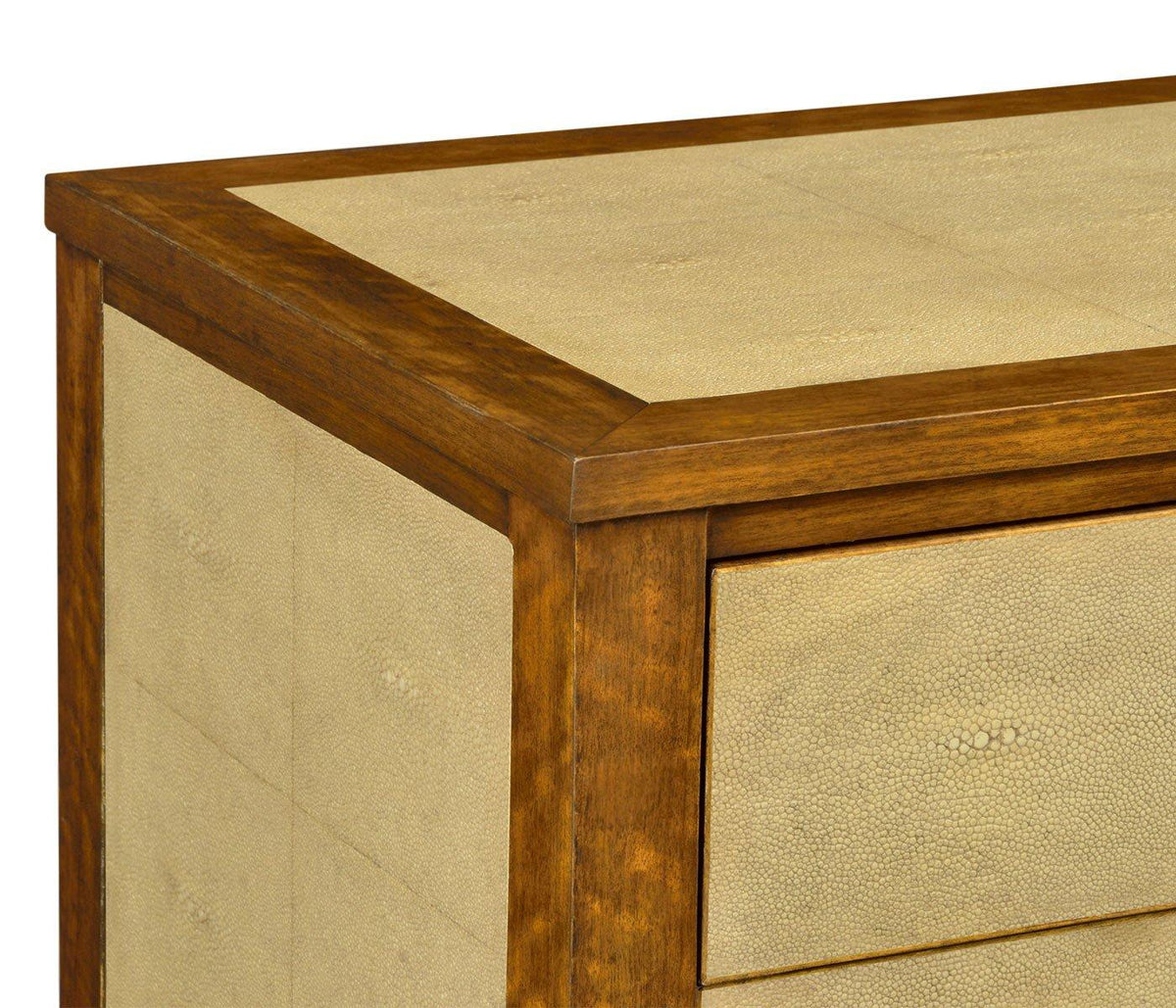 Jonathan Charles Bedroom Bedside Cabinet Ivory Faux Shagreen House of Isabella UK