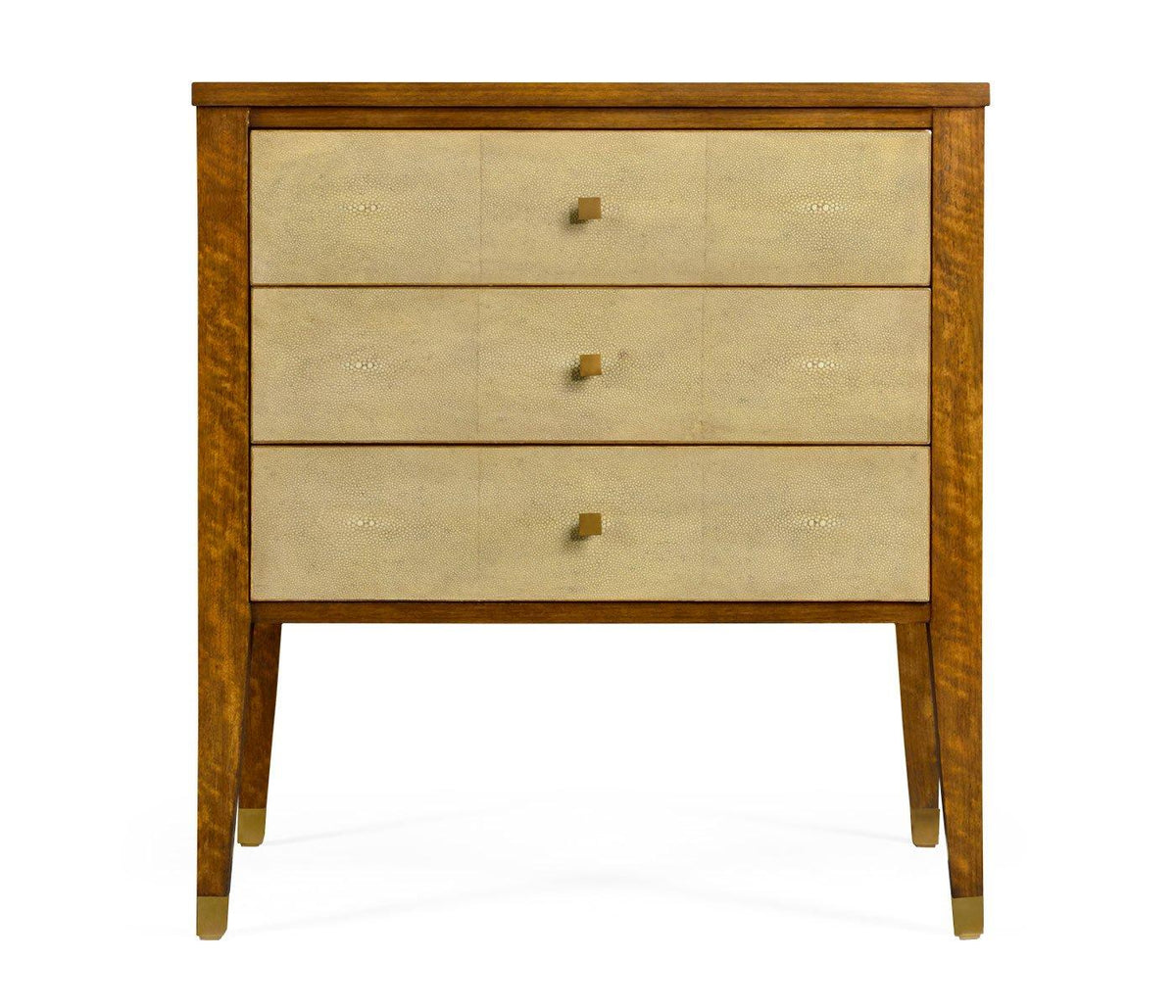 Jonathan Charles Bedroom Bedside Cabinet Ivory Faux Shagreen House of Isabella UK