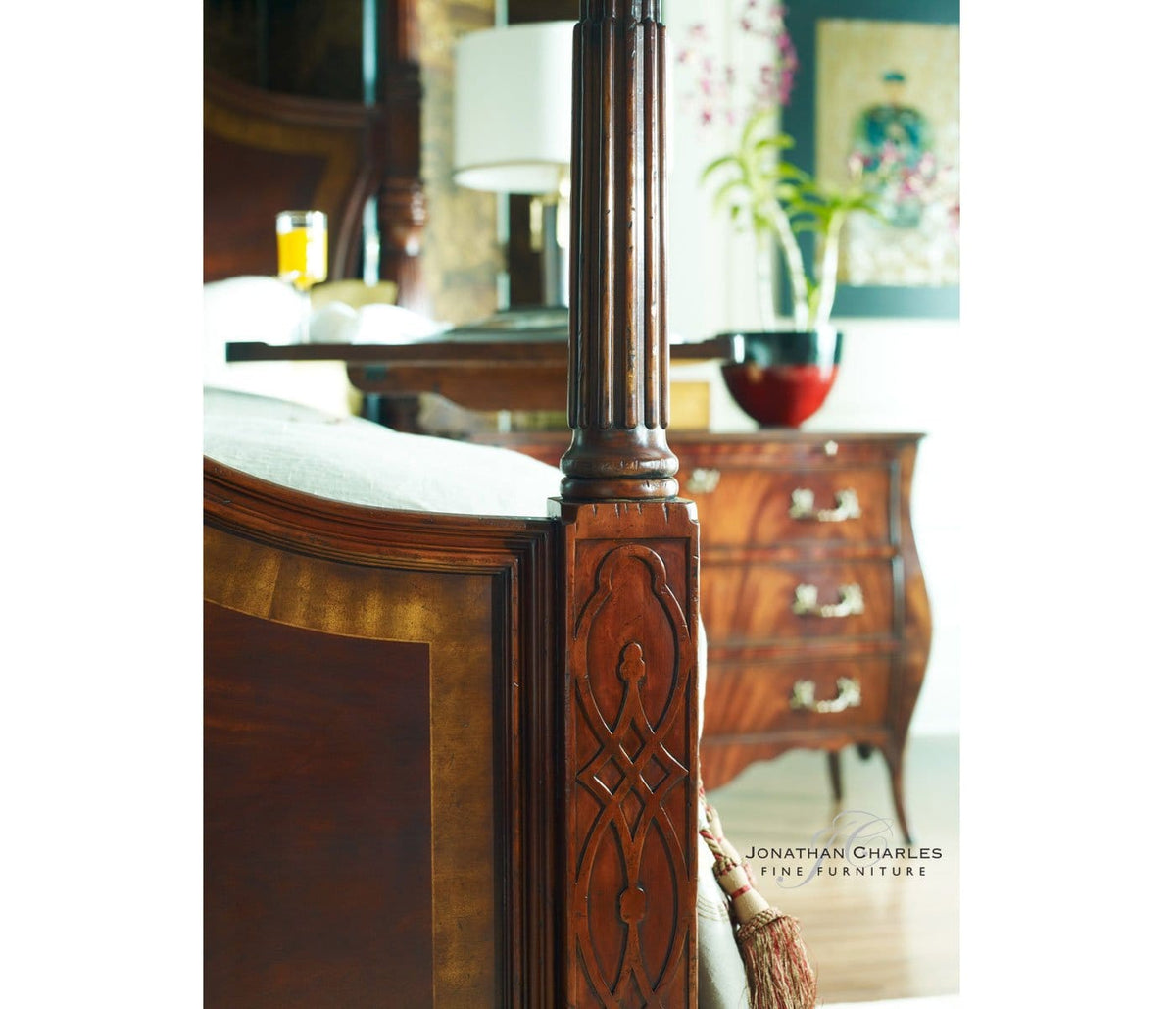 Jonathan Charles Bedroom Bombe Chest of Drawers in Mahogany House of Isabella UK