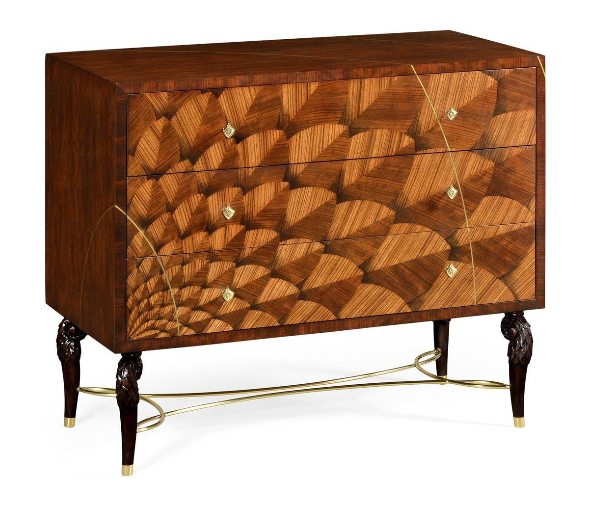 Jonathan Charles Bedroom Feather Inlay Chest of Drawers House of Isabella UK