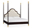 Jonathan Charles Bedroom Four Poster Ebonised & Gilded UK King Bed House of Isabella UK