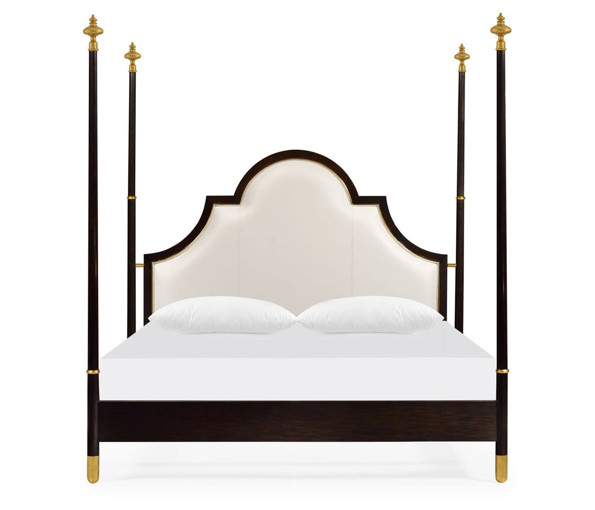 Jonathan Charles Bedroom Four Poster Ebonised & Gilded UK Super King Bed House of Isabella UK