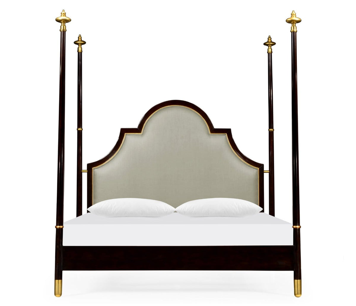 Jonathan Charles Bedroom Four Poster Ebonised & Gilded UK Super King Bed House of Isabella UK