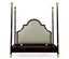 Jonathan Charles Bedroom Four Poster Ebonised & Gilded UK Super King Bed House of Isabella UK
