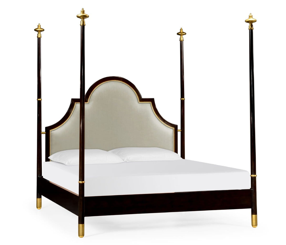 Jonathan Charles Bedroom Four Poster Ebonised & Gilded UK Super King Bed House of Isabella UK