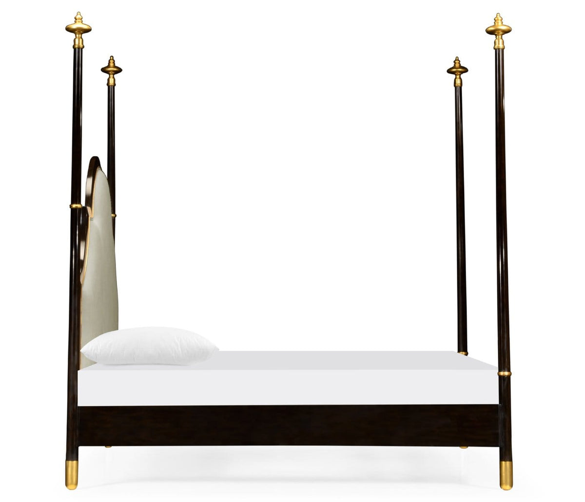 Jonathan Charles Bedroom Four Poster Ebonised & Gilded UK Super King Bed House of Isabella UK