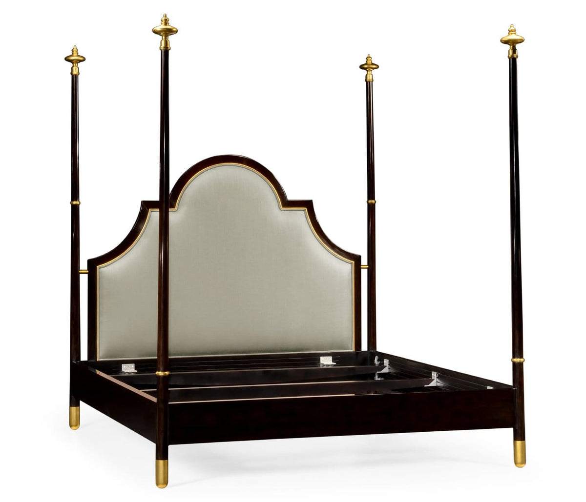 Jonathan Charles Bedroom Four Poster Ebonised & Gilded UK Super King Bed House of Isabella UK