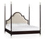 Jonathan Charles Bedroom Four Poster Ebonised & Silver-Leaf UK Super King Bed House of Isabella UK