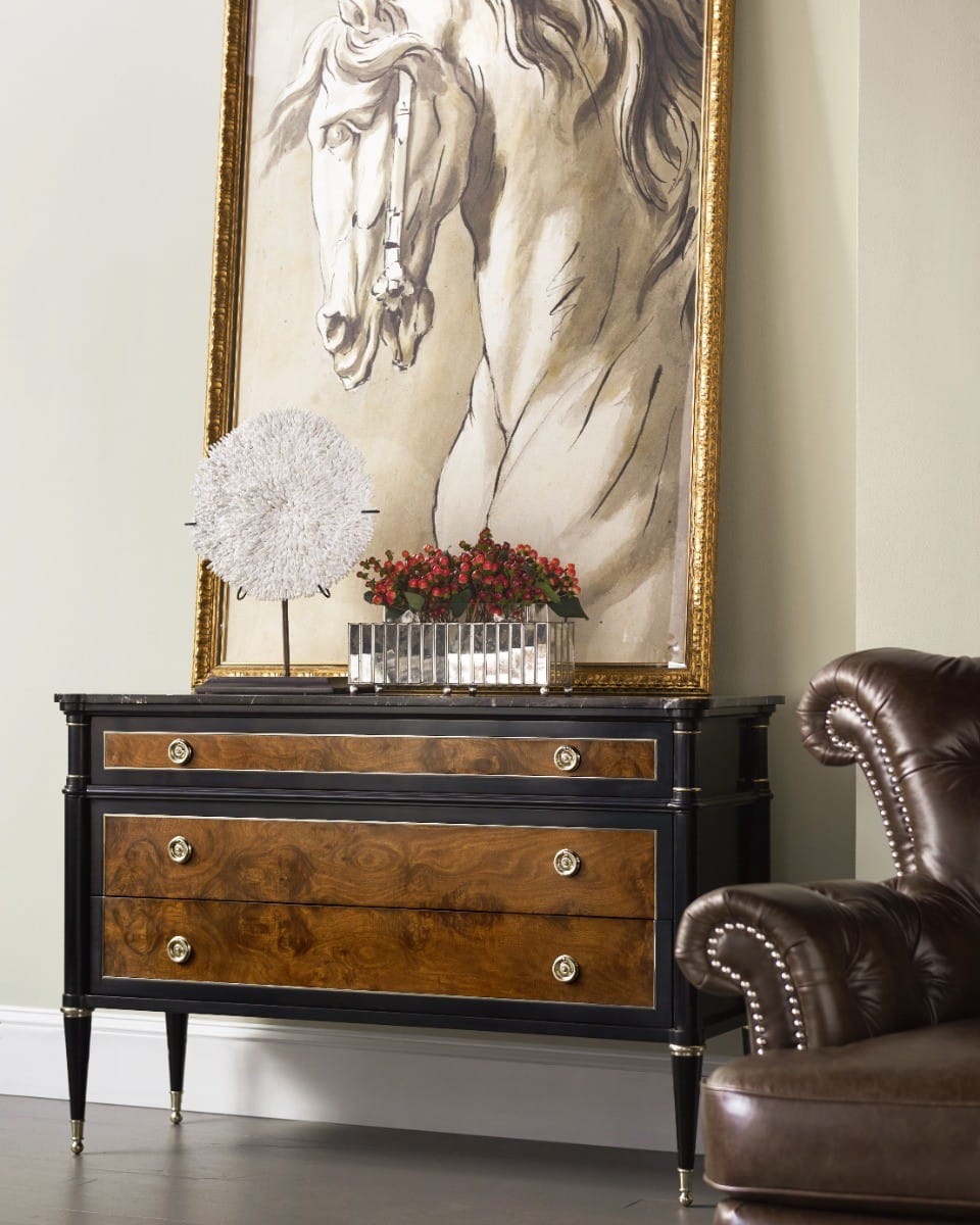 Jonathan Charles Bedroom Madison Chest of Drawers with Marble Top House of Isabella UK