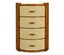 Jonathan Charles Bedroom Narrow Bedside Chest Ivory Faux Shagreen House of Isabella UK