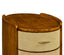 Jonathan Charles Bedroom Narrow Bedside Chest Ivory Faux Shagreen House of Isabella UK