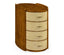 Jonathan Charles Bedroom Narrow Bedside Chest Ivory Faux Shagreen House of Isabella UK