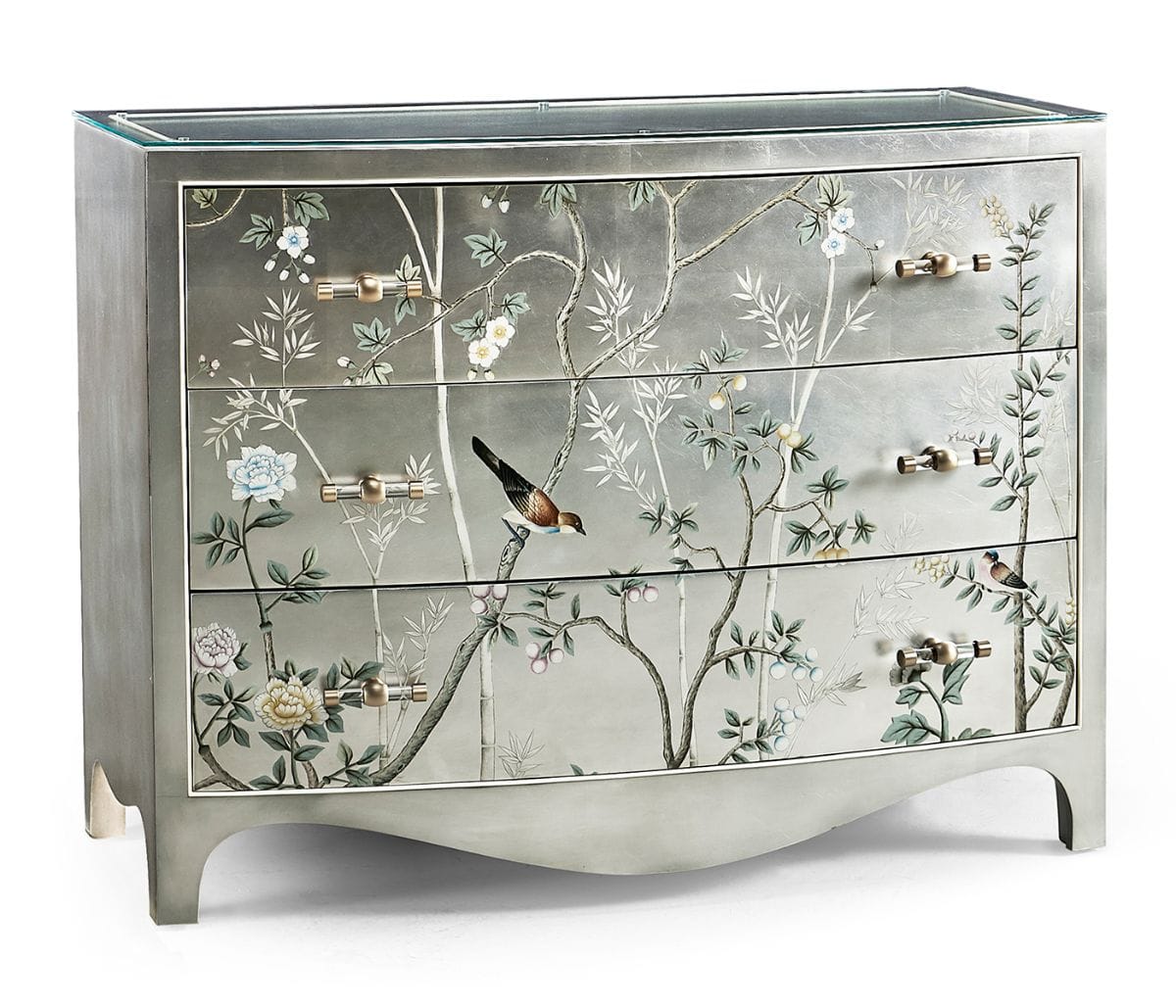 Jonathan Charles Bedroom Shimmering Moon Bow Front Chest House of Isabella UK