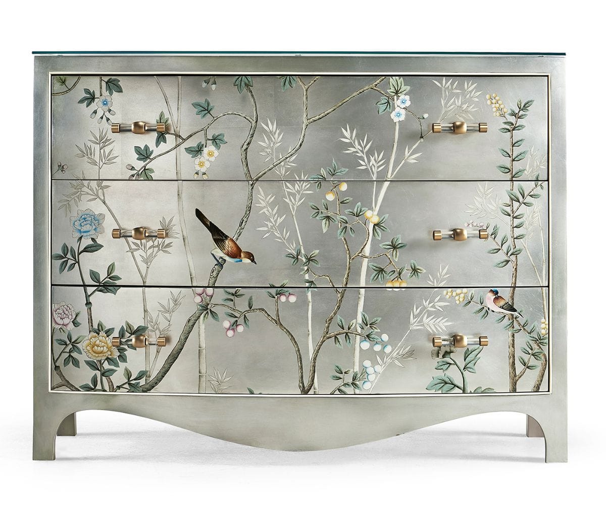Jonathan Charles Bedroom Shimmering Moon Bow Front Chest House of Isabella UK
