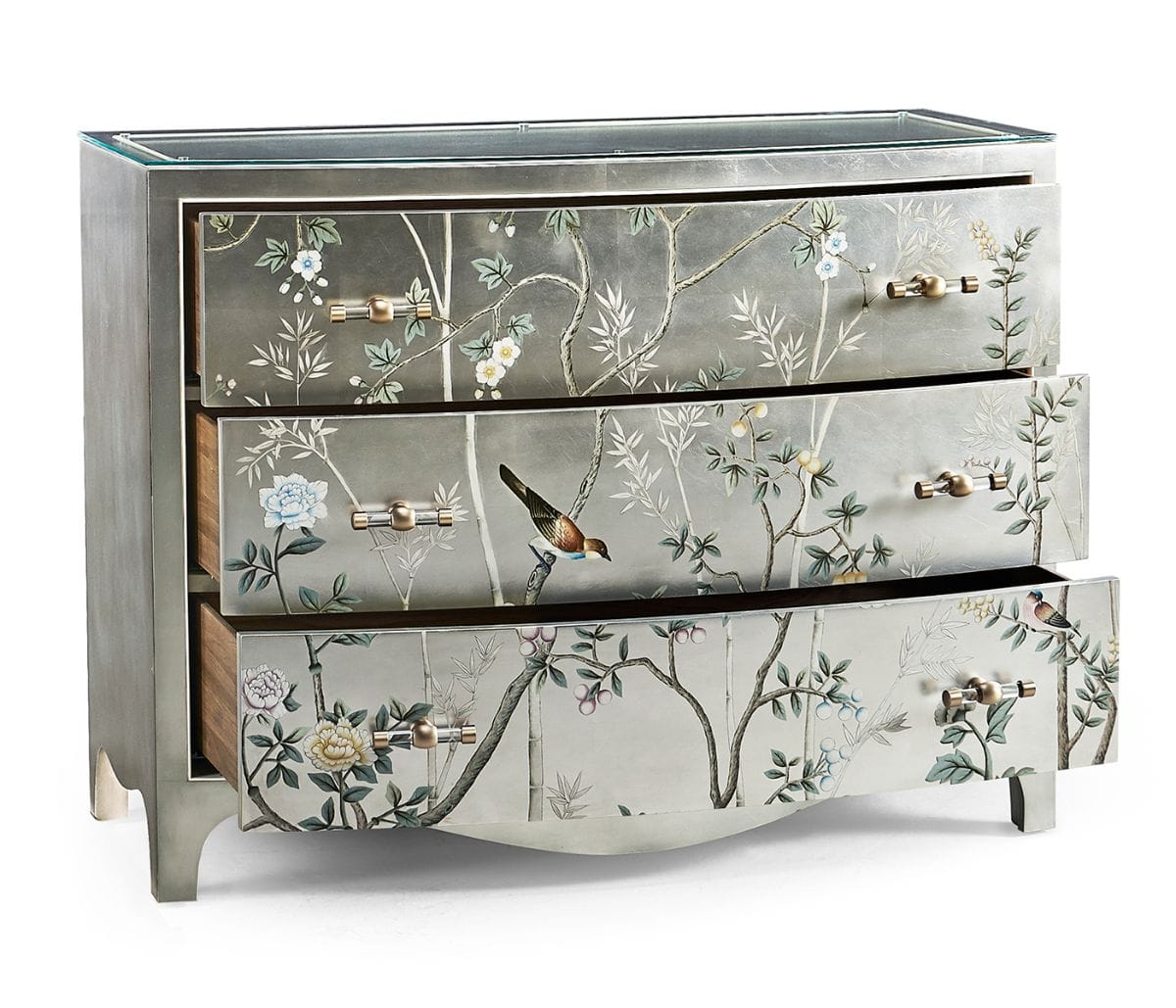 Jonathan Charles Bedroom Shimmering Moon Bow Front Chest House of Isabella UK