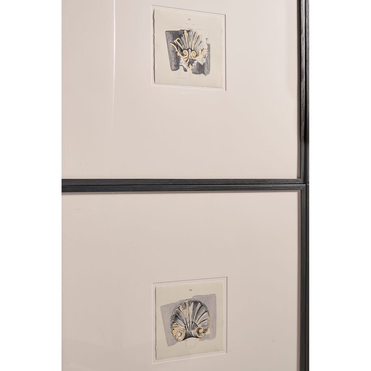 Jonathan Charles Decor Architectural Clamshells Framed Prints - Set of 4 House of Isabella UK