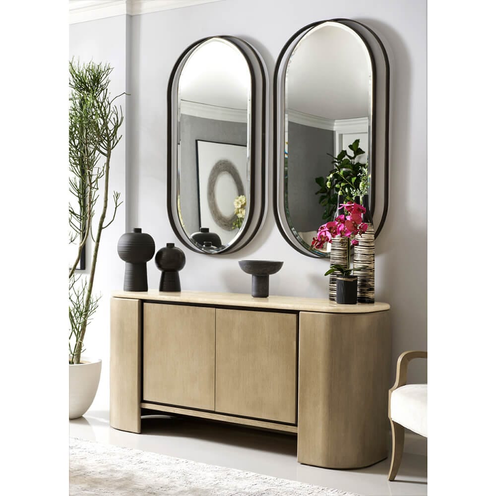 Jonathan Charles Decor Cambrio Mirror Brass House of Isabella UK