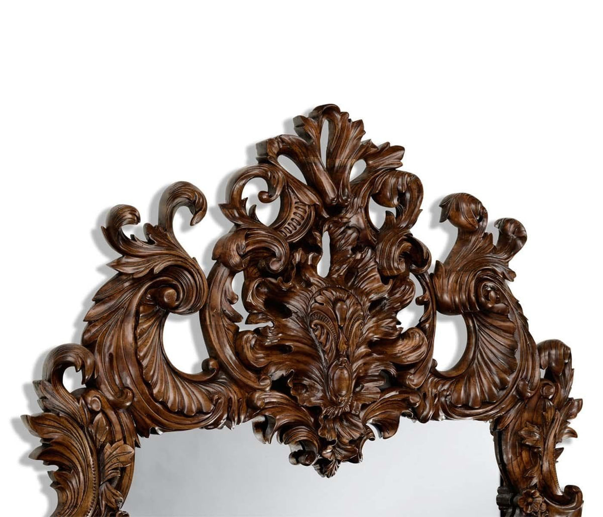 Jonathan Charles Decor Finely Carved Walnut Rococo Style Mirror House of Isabella UK