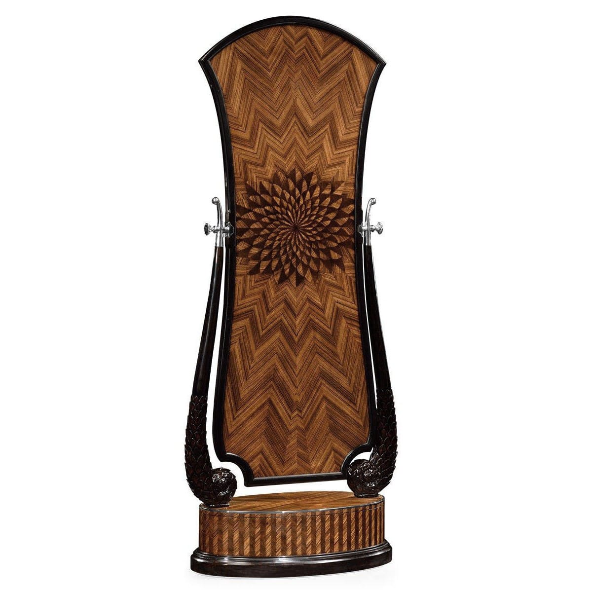 Jonathan Charles Decor Floor Standing Mirror with Feather Inlay House of Isabella UK