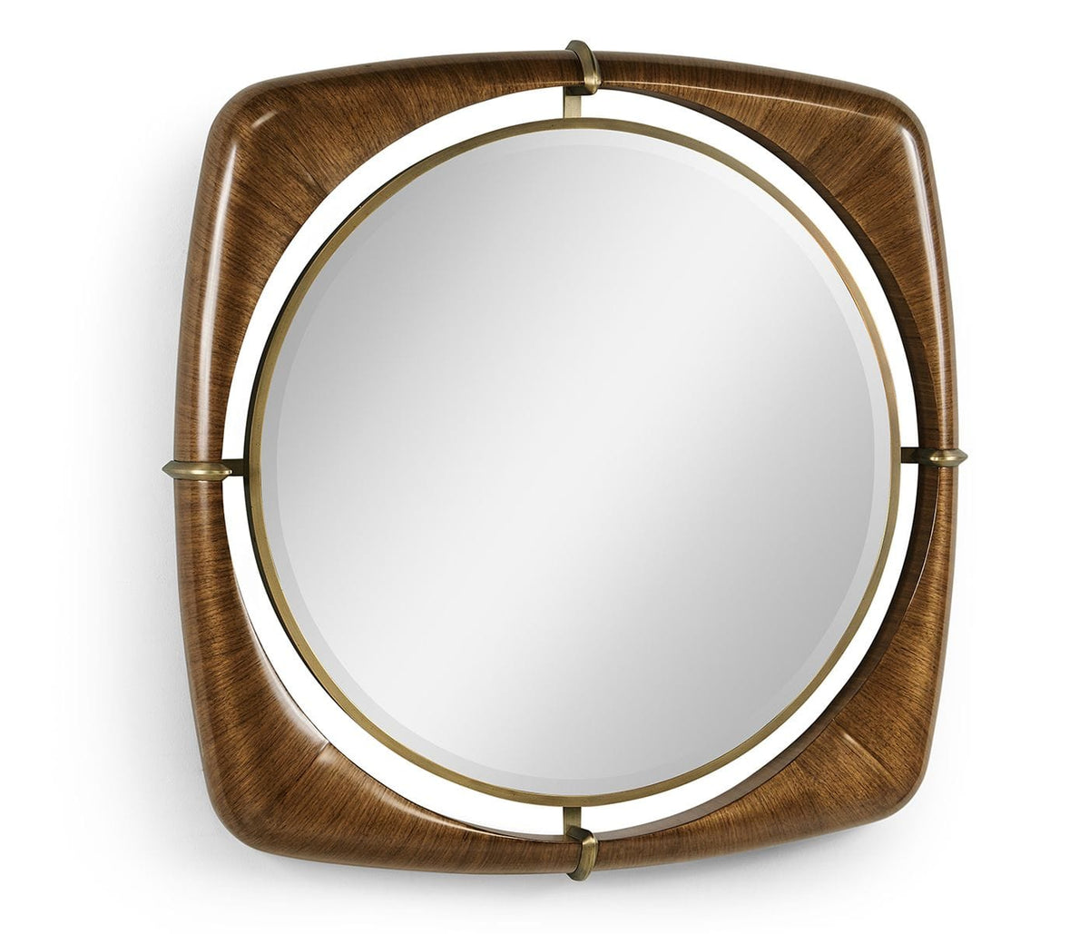 Jonathan Charles Decor Garonne Walnut Framed Mirror - Small House of Isabella UK