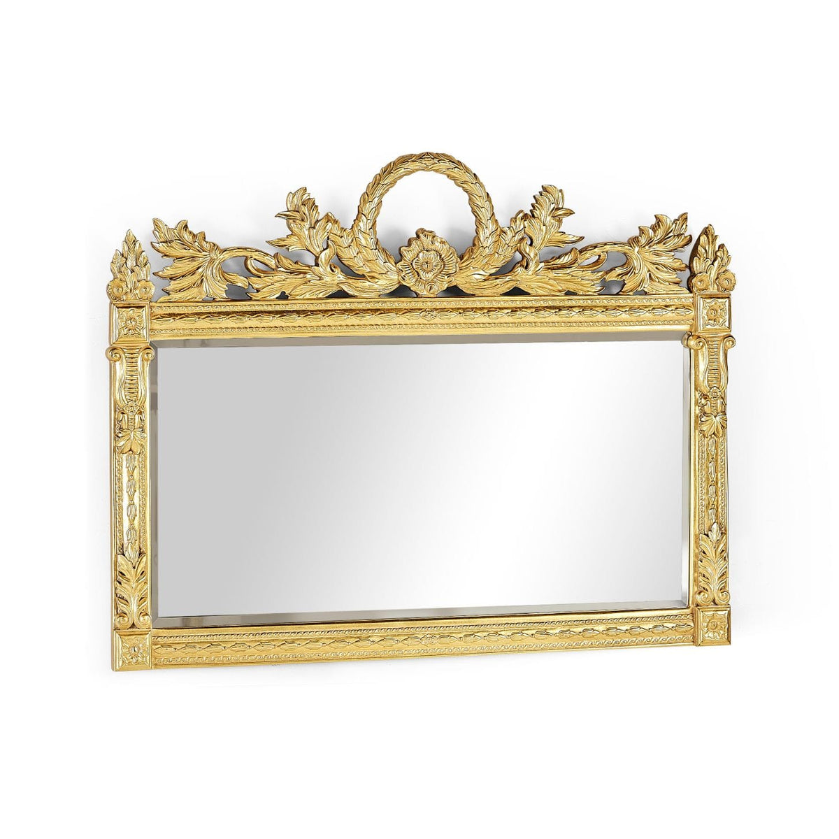 Jonathan Charles Decor Overmantle Mirror Empire with Wreath House of Isabella UK