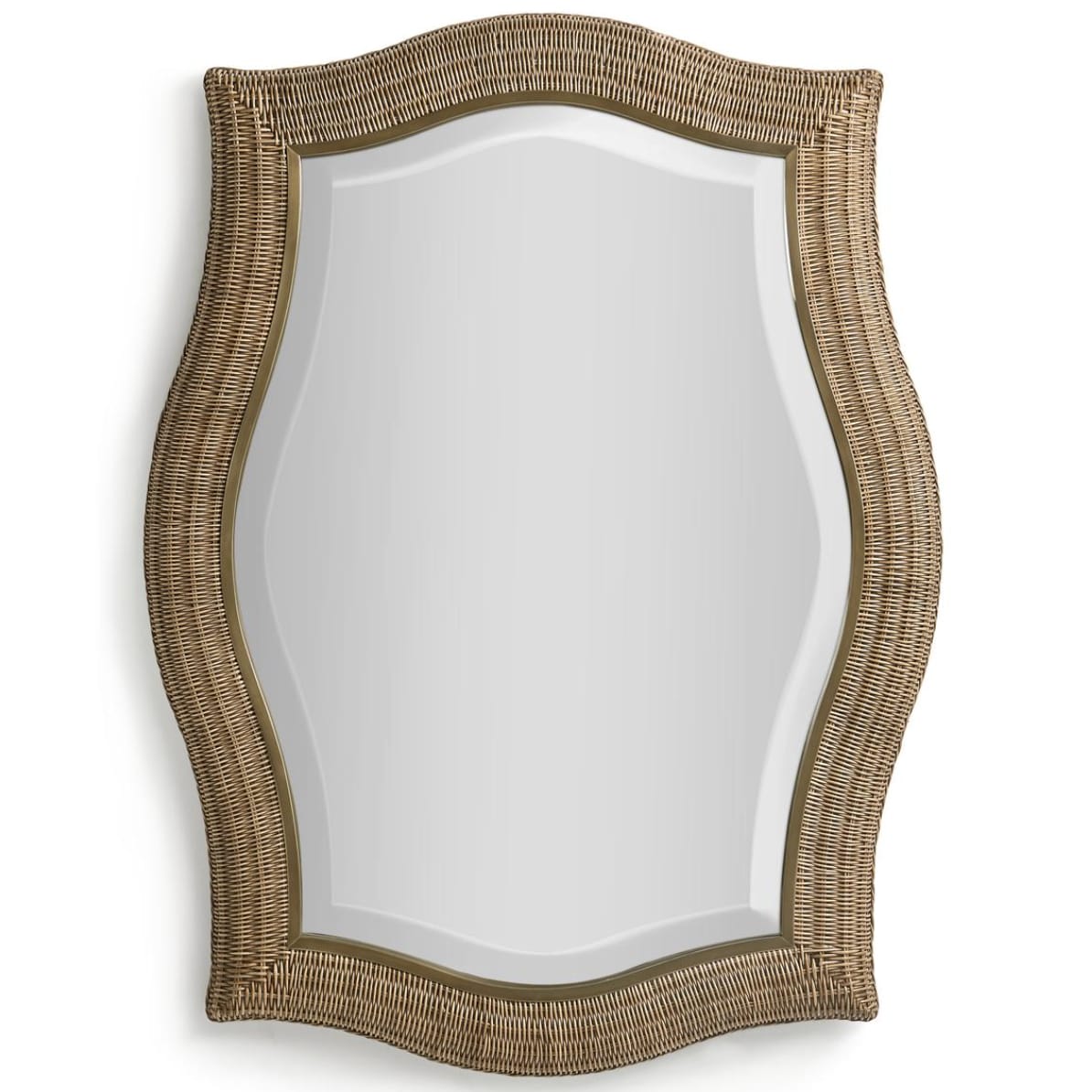 Jonathan Charles Decor Palm Court Haven Rattan Wall Mirror House of Isabella UK