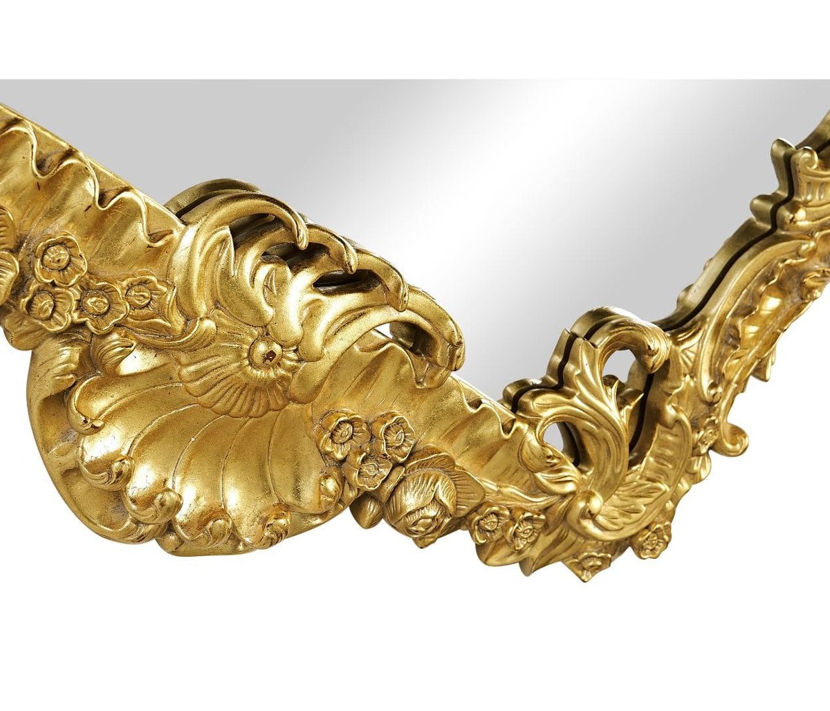 Jonathan Charles Decor Wall Mirror Grinling Gibbons in Gold House of Isabella UK