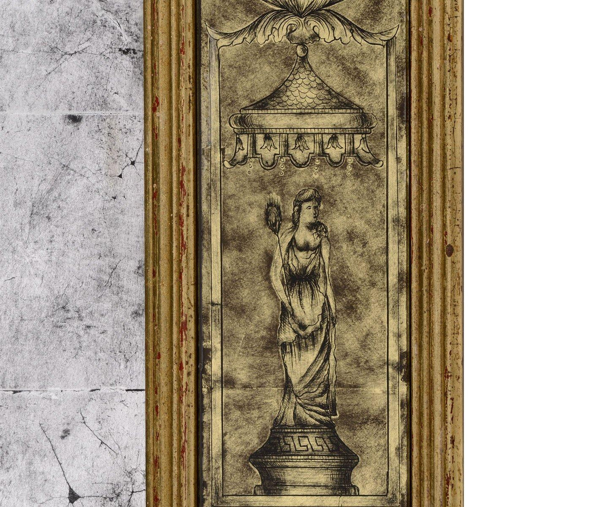 Jonathan Charles Decor Wall Mirror Renaissance in Eglomise - Gold House of Isabella UK