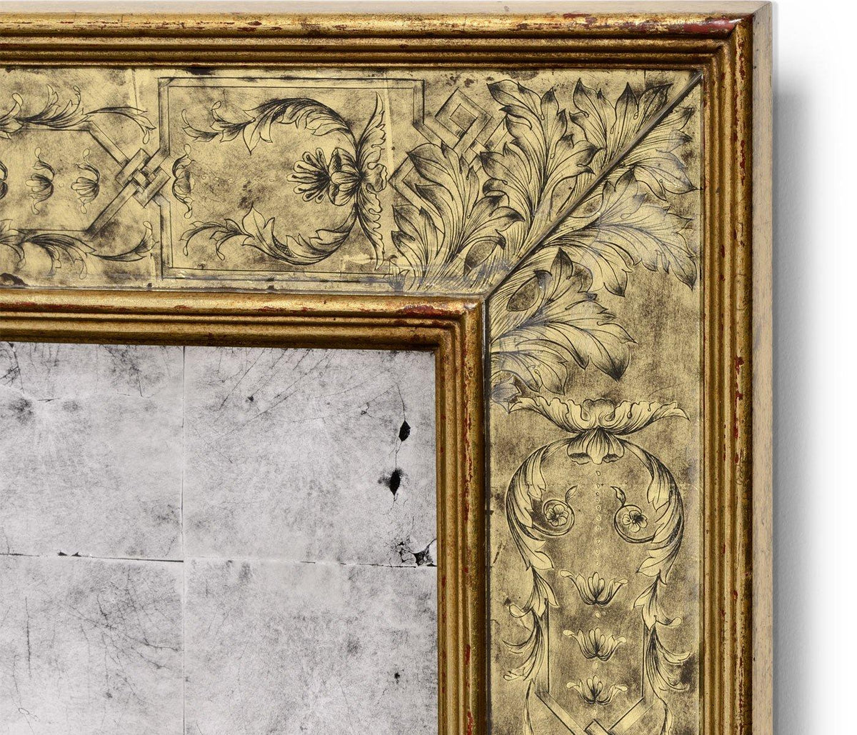 Jonathan Charles Decor Wall Mirror Renaissance in Eglomise - Gold House of Isabella UK