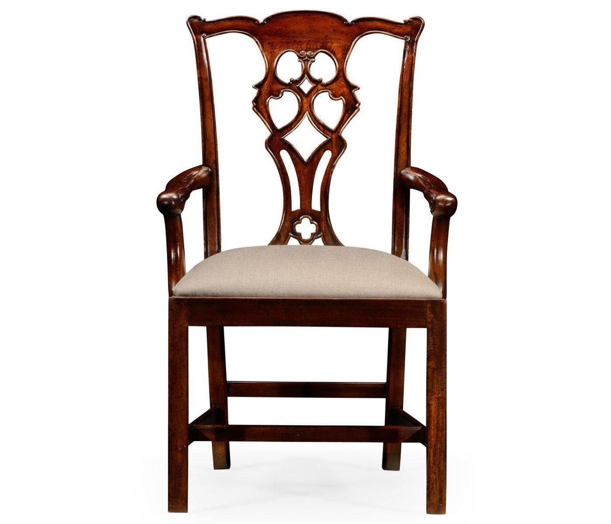 Jonathan Charles Dining Buckingham Chippendale Antique Mahogany Arm Chair in Antwerp House of Isabella UK