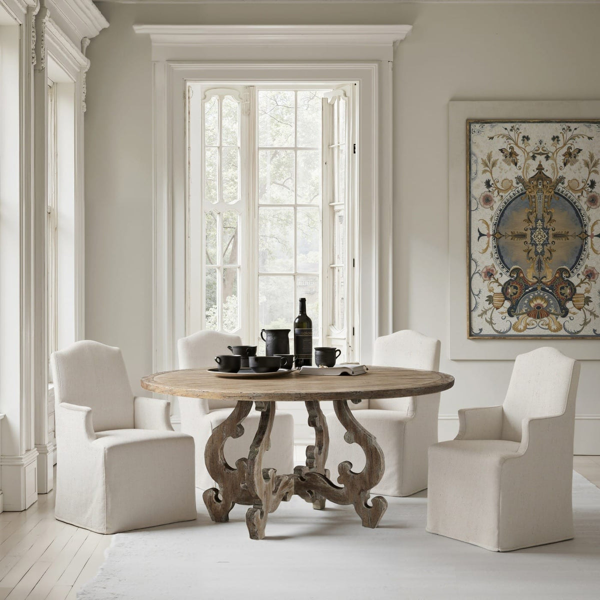 Jonathan Charles Dining Caldera Round Dining Table 152cm House of Isabella UK