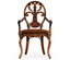 Jonathan Charles Dining Dining Armchair Sheraton in Walnut - Antique Chestnut Leather House of Isabella UK