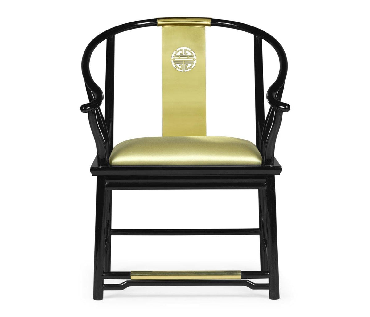 Jonathan Charles Dining Dining Chair with Arms Asian Fusion in Gold Silk House of Isabella UK