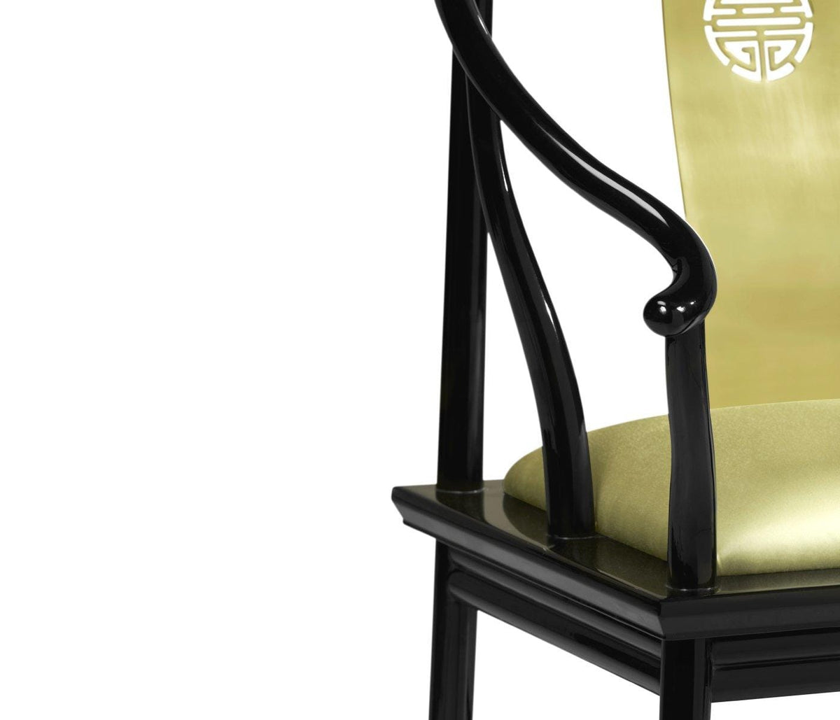 Jonathan Charles Dining Dining Chair with Arms Asian Fusion in Gold Silk House of Isabella UK