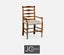 Jonathan Charles Dining Dining Chair with Arms Rustic Ladder Back in Antwerp - Country Walnut House of Isabella UK
