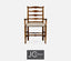Jonathan Charles Dining Dining Chair with Arms Rustic Ladder Back in Antwerp - Country Walnut House of Isabella UK