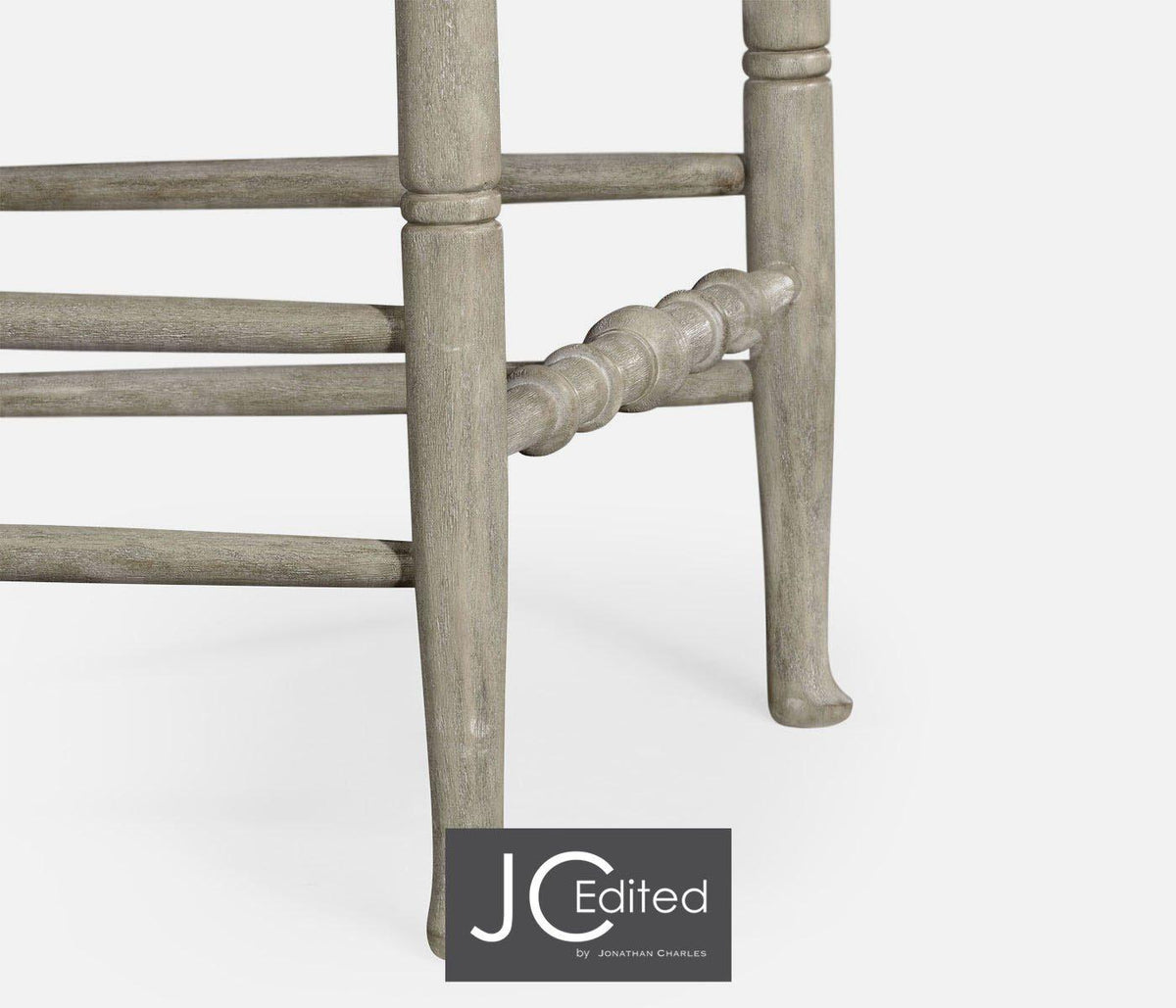 Jonathan Charles Dining Dining Chair with Arms Rustic Ladder Back in Mazo - Rustic Grey House of Isabella UK