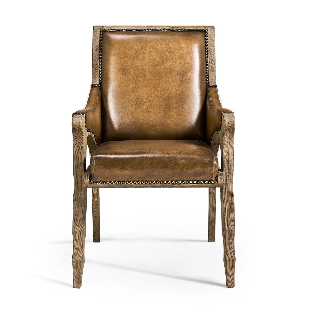 Jonathan Charles Dining Echo Canyon Leather and Hide Arm Dining Chair House of Isabella UK