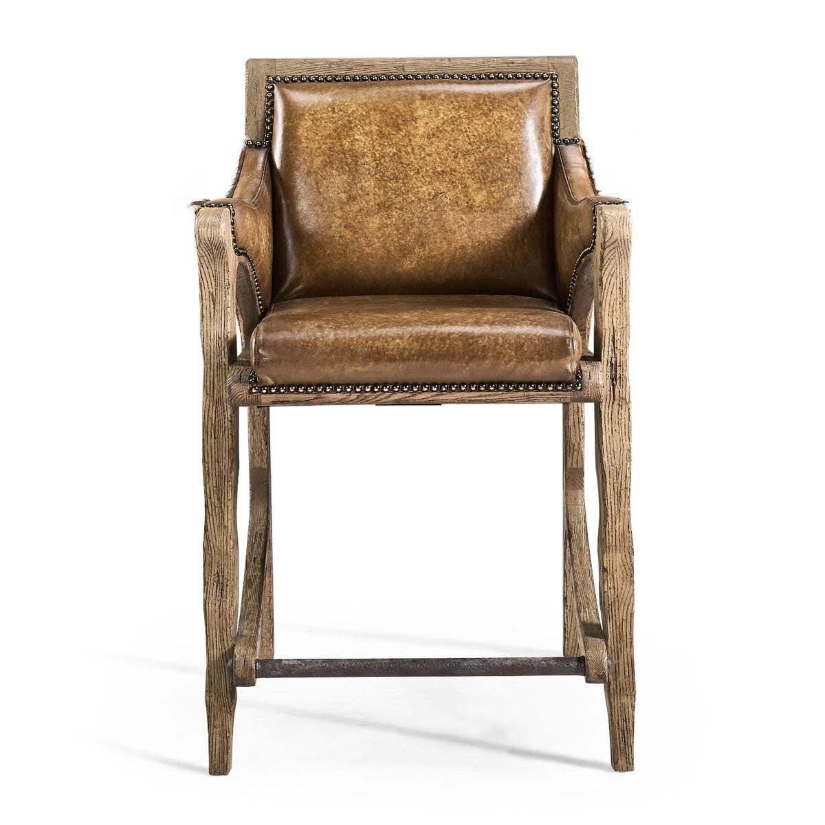 Jonathan Charles Dining Echo Canyon Leather and Hide Counter Stool House of Isabella UK