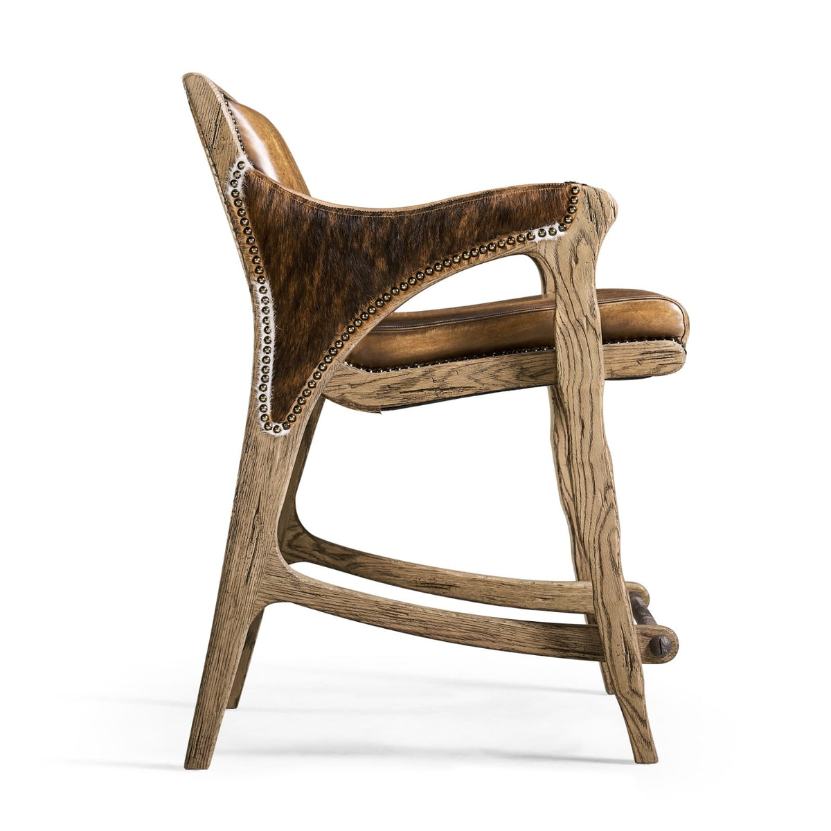 Jonathan Charles Dining Echo Canyon Leather and Hide Counter Stool House of Isabella UK