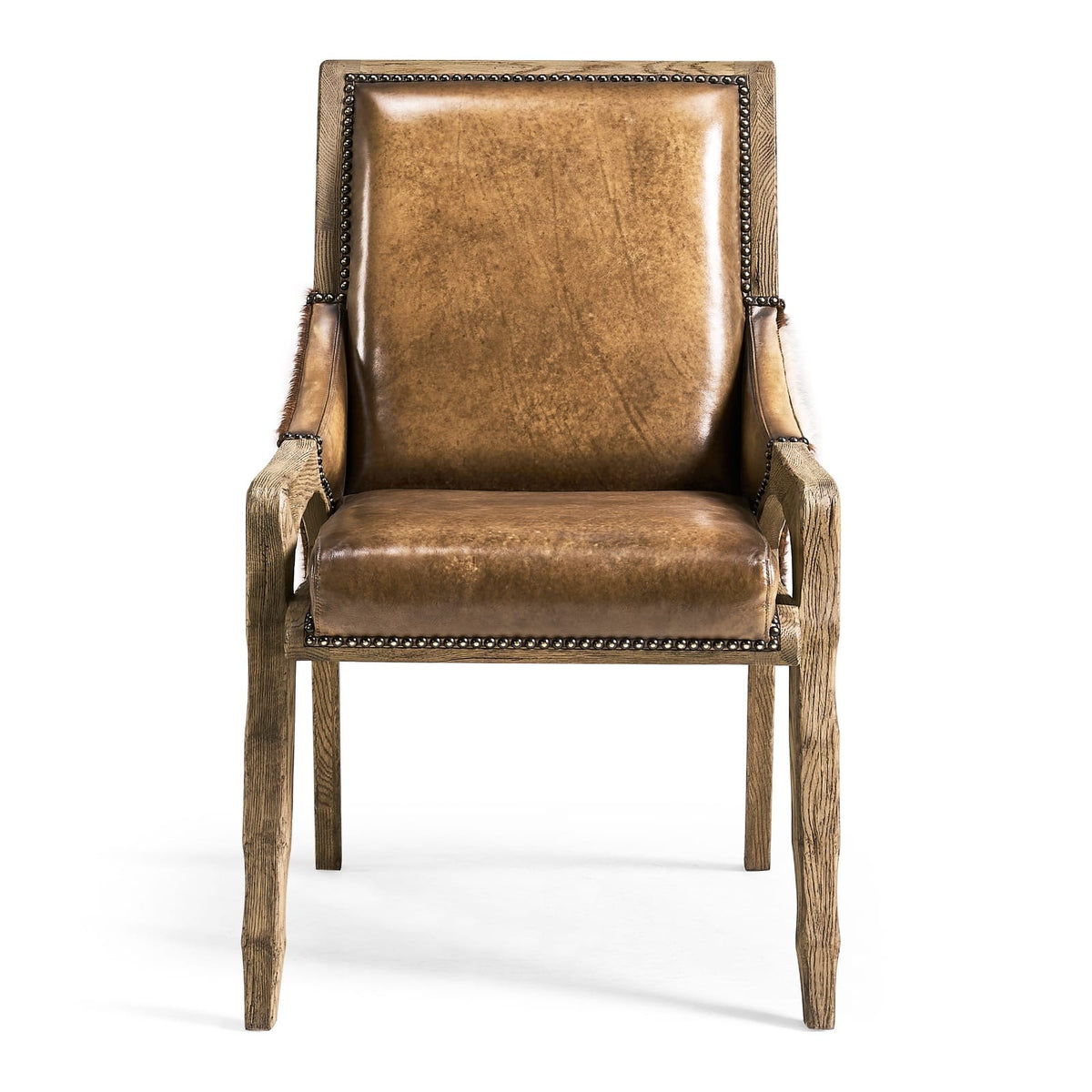 Jonathan Charles Dining Echo Canyon Leather and Hide Side Dining Chair House of Isabella UK