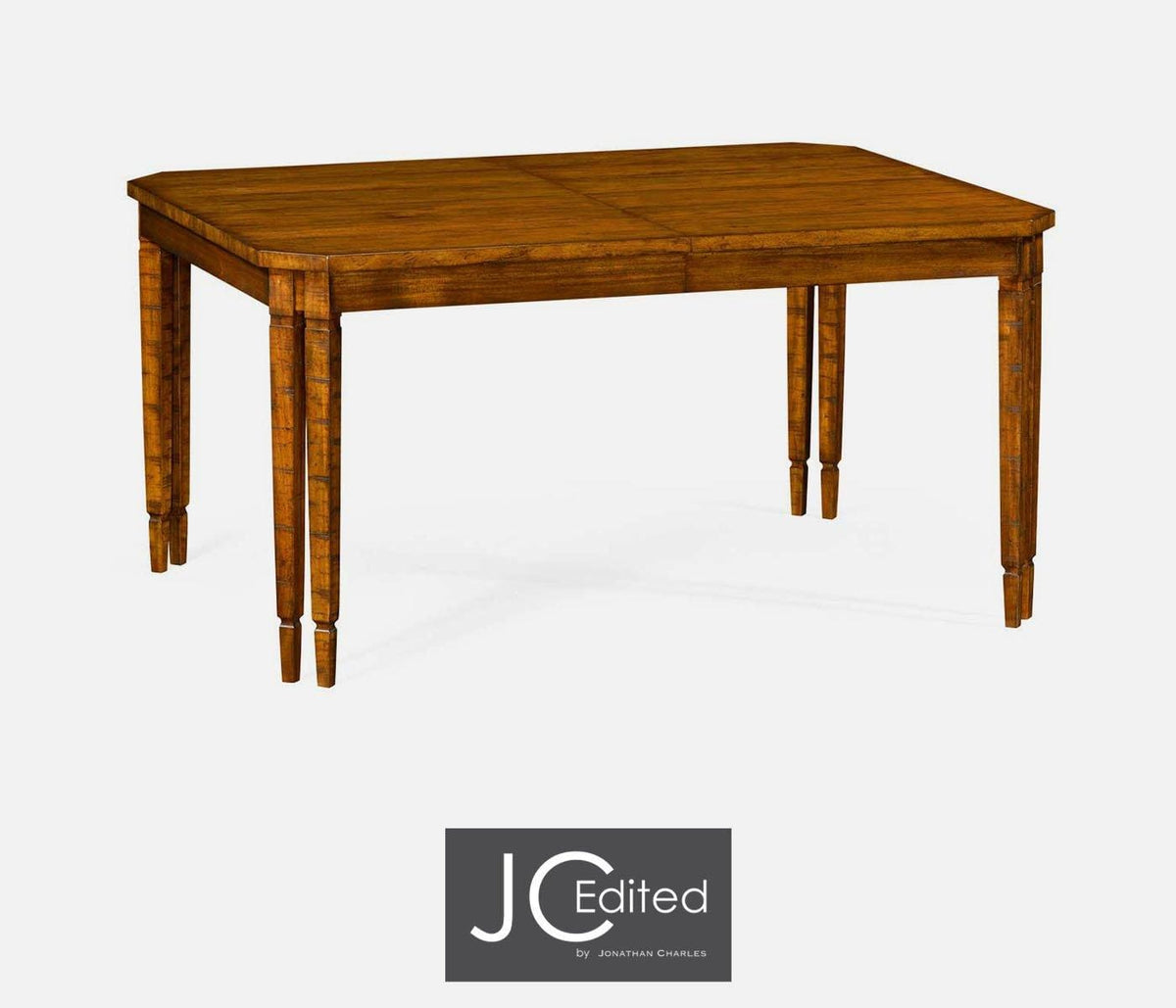 Jonathan Charles Dining Extending Dining Table Rustic - Country Walnut House of Isabella UK