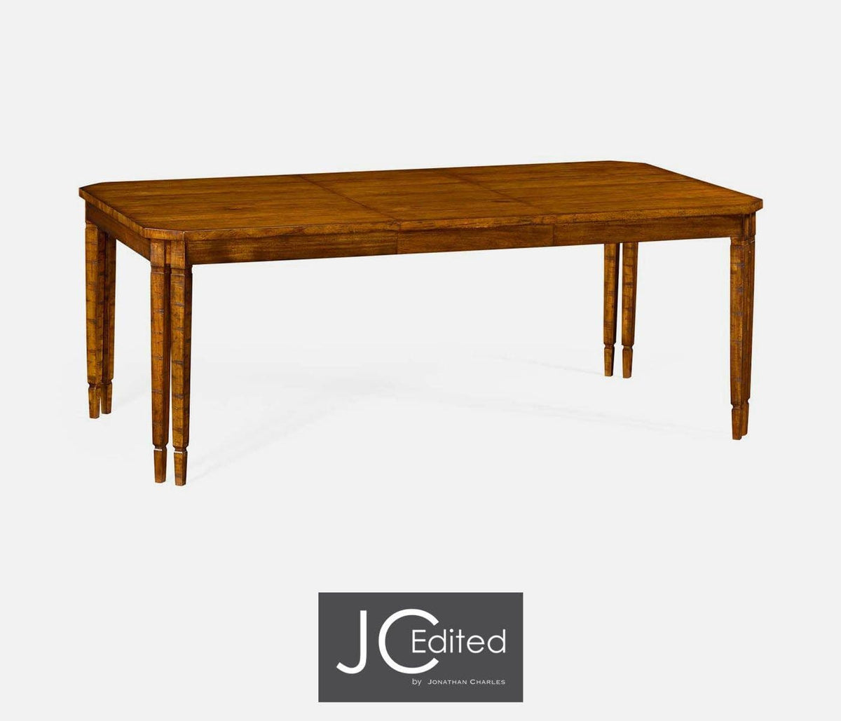 Jonathan Charles Dining Extending Dining Table Rustic - Country Walnut House of Isabella UK