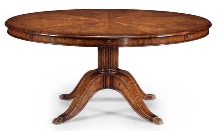 Jonathan Charles Dining Extending Round Dining Table Monarch with Cabinet for Leaves 167-228cm House of Isabella UK
