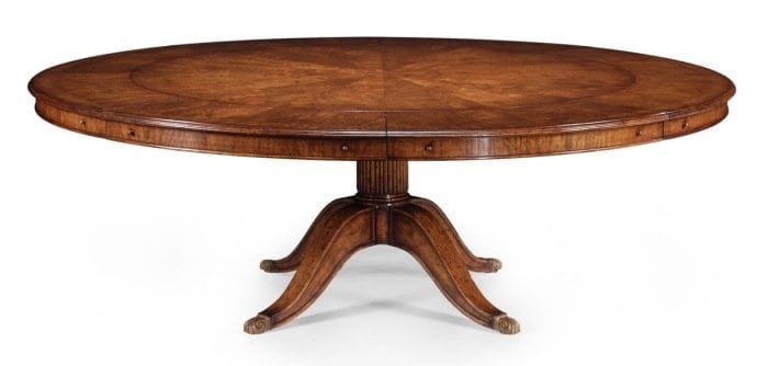 Jonathan Charles Dining Extending Round Dining Table Monarch with Cabinet for Leaves 167-228cm House of Isabella UK