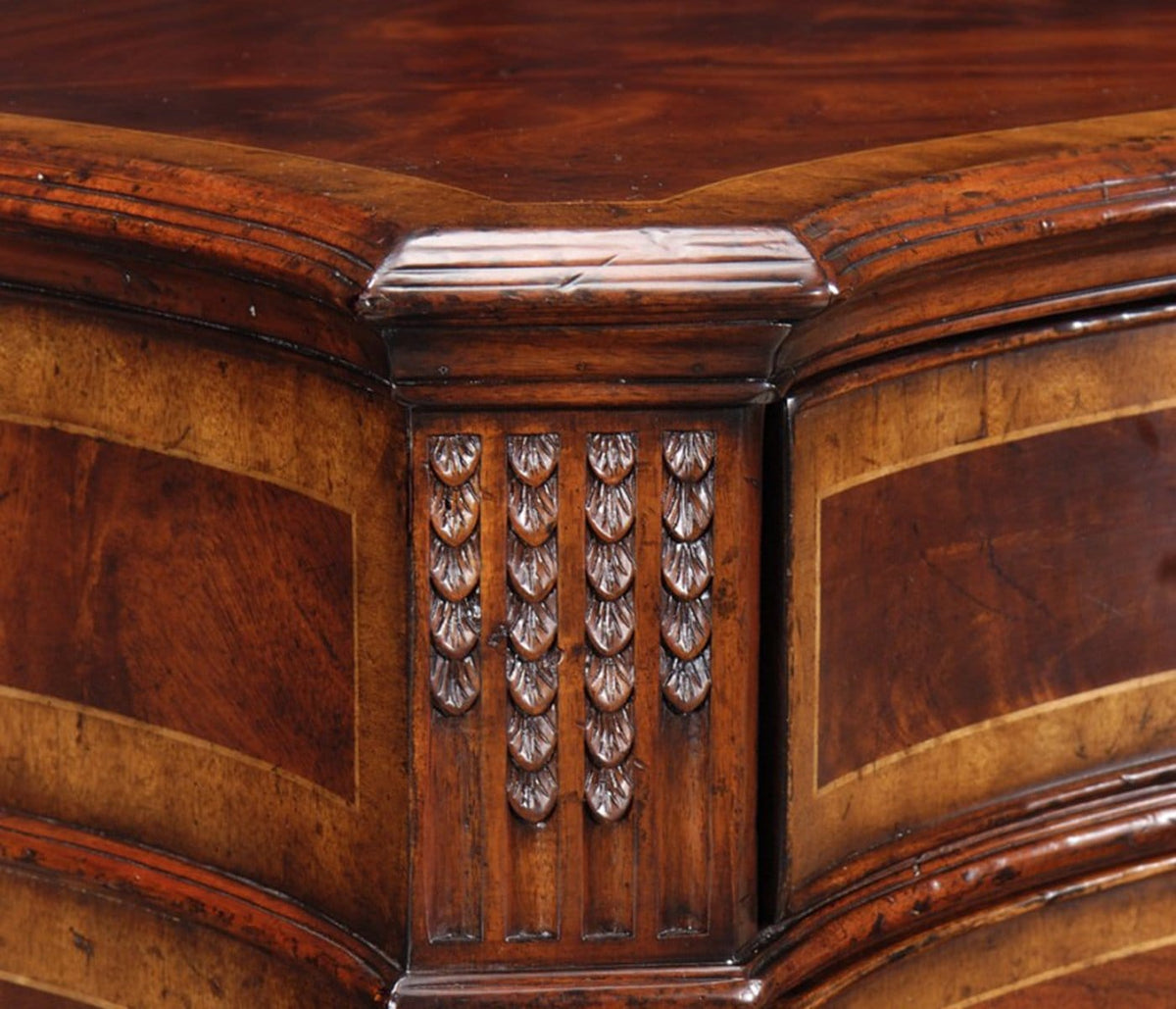 Jonathan Charles Dining Mahogany Double Serpentine Sideboard House of Isabella UK