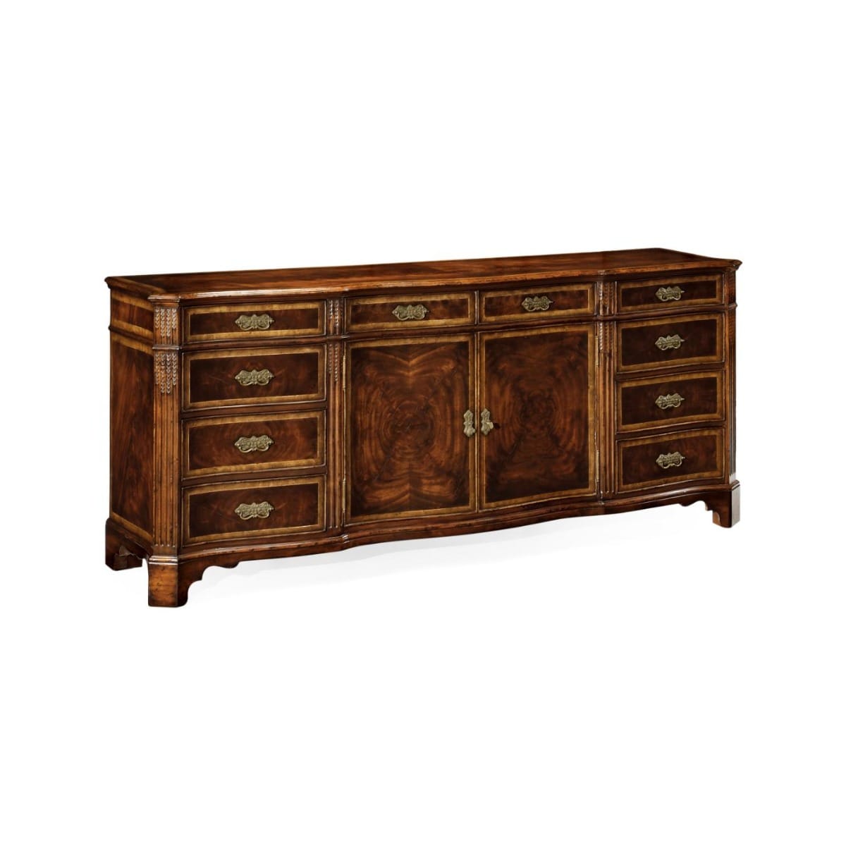 Jonathan Charles Dining Mahogany Double Serpentine Sideboard House of Isabella UK