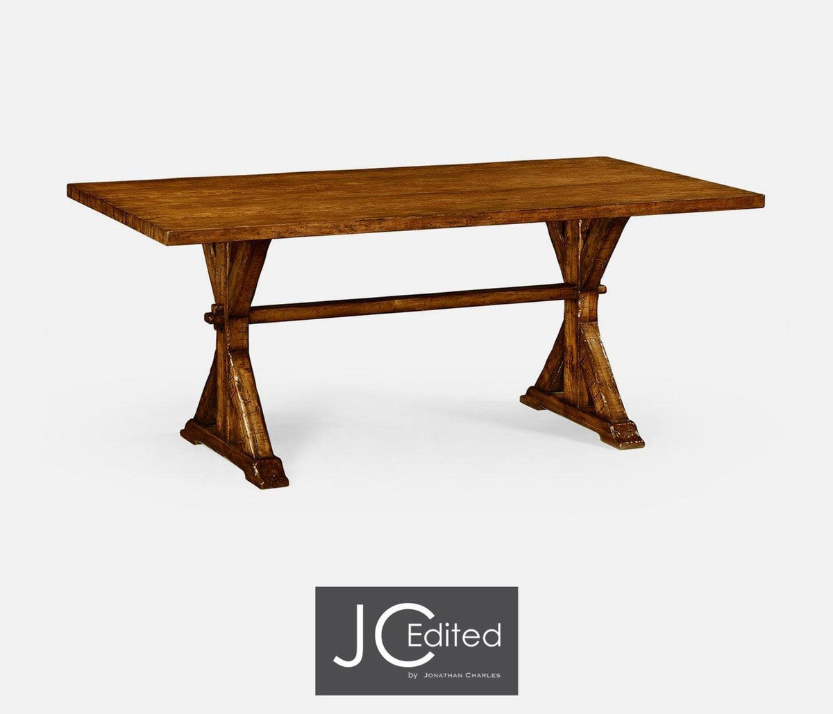 Jonathan Charles Dining Medium Dining Table Rustic in Country Walnut House of Isabella UK