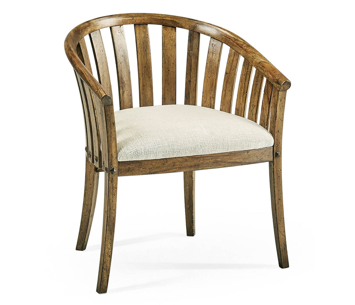 Jonathan Charles Dining Medium Driftwood Rustic Tub Dining Chair in Shambala House of Isabella UK