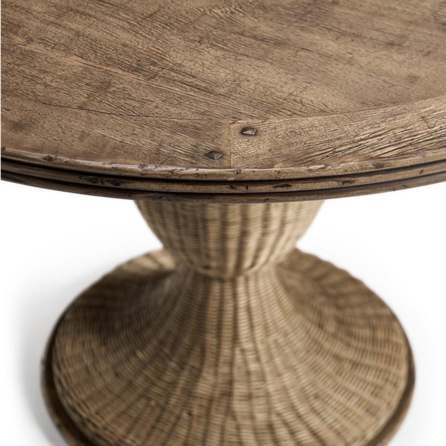 Jonathan Charles Dining Palm Court Rattan Round Dining Table House of Isabella UK
